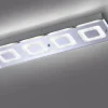 LED Deckenleuchte rechteckig mit Spiegelglasscheibe in Kristalloptik und vier Leuchtmitteln