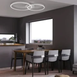 LED Deckenleuchte, ringförmig, warmweiß, dimmbar, 2 flammig, filigran