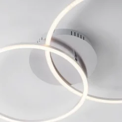 LED Deckenleuchte, ringförmig, warmweiß, dimmbar, 2 flammig, filigran