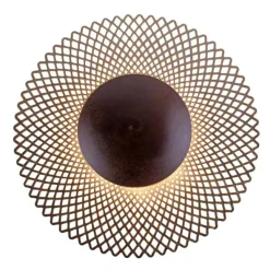 LED Deckenleuchte, rost-gold, indirekt, blendfrei, dimmbar, Memory Funktion
