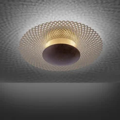 LED Deckenleuchte, rost-gold, indirekt, blendfrei, dimmbar, Memory Funktion