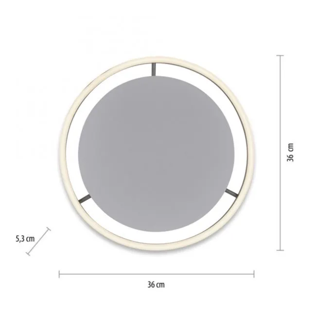 LED Deckenleuchte, rund, aluminium, dimmbar über Wandschalter