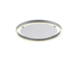 LED Deckenleuchte, rund, aluminium, dimmbar über Wandschalter
