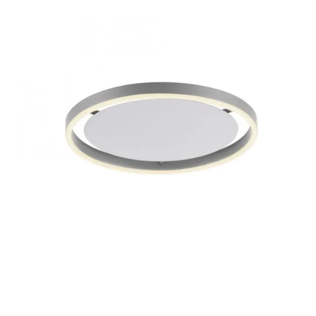 LED Deckenleuchte, rund, aluminium, dimmbar über Wandschalter