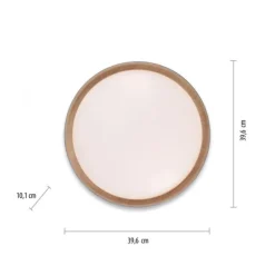 LED-Deckenleuchte, rund, Ø 40 cm, dimmbar, grau, Holdekor