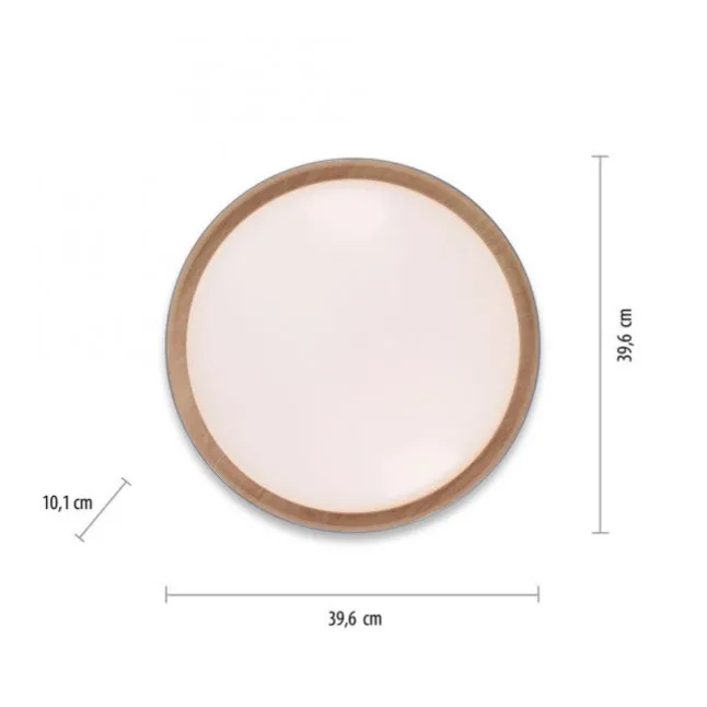 LED-Deckenleuchte, rund, Ø 40 cm, dimmbar, grau, Holdekor