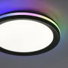 LED Deckenleuchte rund Multicolor schwarz dimmbar Fernbedienung RGB+CCT