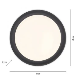 LED Deckenleuchte rund Multicolor schwarz dimmbar Fernbedienung RGB+CCT