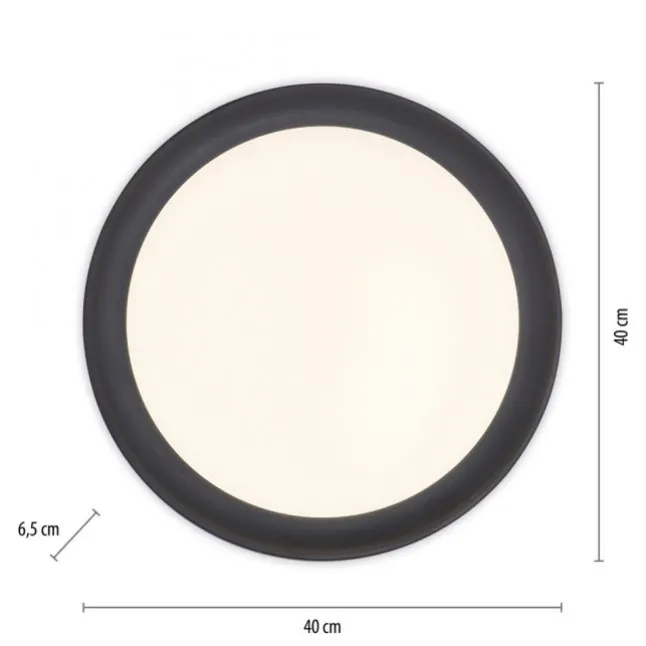 LED Deckenleuchte rund Multicolor schwarz dimmbar Fernbedienung RGB+CCT