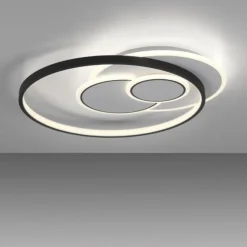 LED Deckenleuchte rund schwarz weiß schaltbar warmweiß Licht
