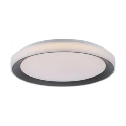 LED Deckenleuchte, rund, schwarz, Smart Home, Farbwechselmodus, dimmbar
