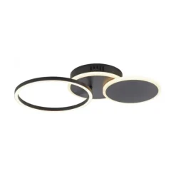 LED Deckenleuchte rund schwarz schwenkbar warmweiß modern