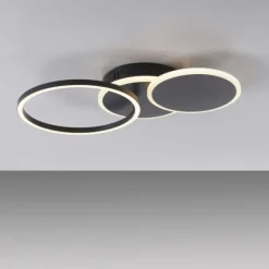 LED Deckenleuchte rund schwarz schwenkbar warmweiß modern