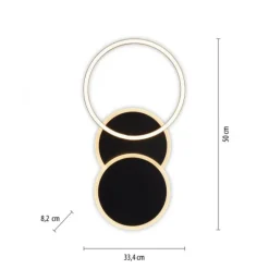 LED Deckenleuchte rund schwarz schwenkbar warmweiß modern
