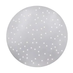 LED Deckenleuchte, rund, stahlfarben, CCT, dimmbar, Ø 48cm, Fernbedienung
