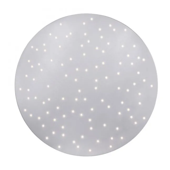 LED Deckenleuchte, rund, stahlfarben, CCT, dimmbar, Ø 48cm, Fernbedienung