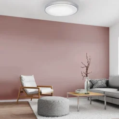 LED-Deckenleuchte, rund, Sternenhimmeloptik, CCT, Ø 60cm, Kristallrand