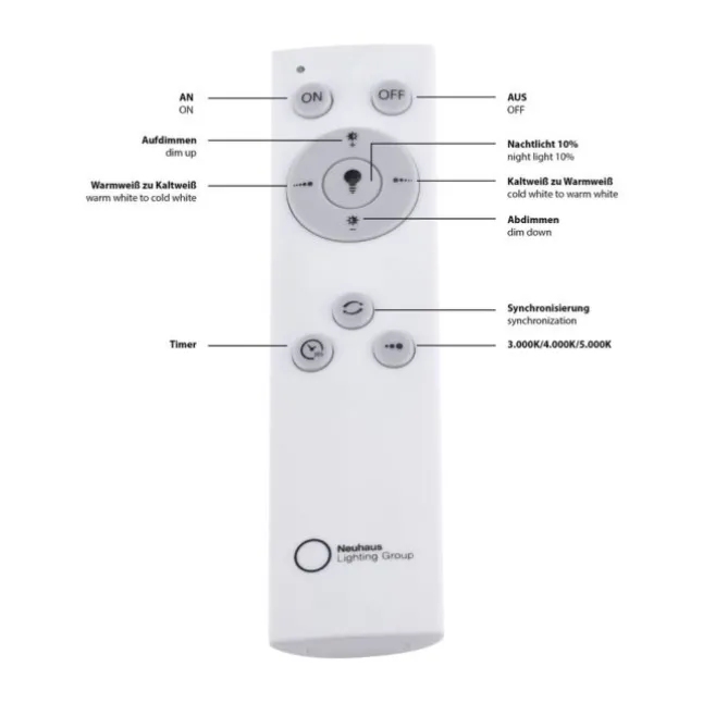 LED-Deckenleuchte, rund, Sternenhimmeloptik, CCT, Ø 60cm, Kristallrand