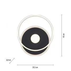 LED Deckenleuchte rund Switchmo schwarz 3 Stufen Dimmung modern