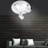 LED-Deckenleuchte, rund, weiß, 3 verstellbare Leuchtköpfe, warmweiß, modern