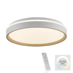 LED Deckenleuchte sandfarben, CCT Fernbedienung
