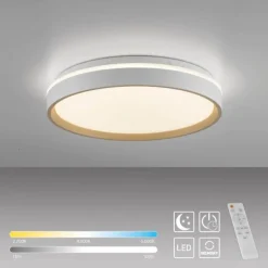 LED Deckenleuchte sandfarben, CCT Fernbedienung