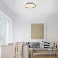 LED Deckenleuchte sandfarben, CCT Fernbedienung