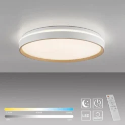LED Deckenleuchte sandfarben, warmweiß - kaltweiß dimmbar