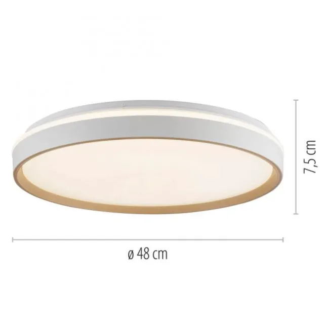 LED Deckenleuchte sandfarben, warmweiß - kaltweiß dimmbar