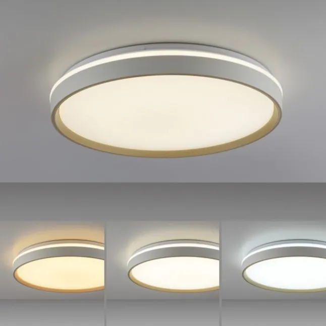 LED Deckenleuchte sandfarben, warmweiß - kaltweiß dimmbar