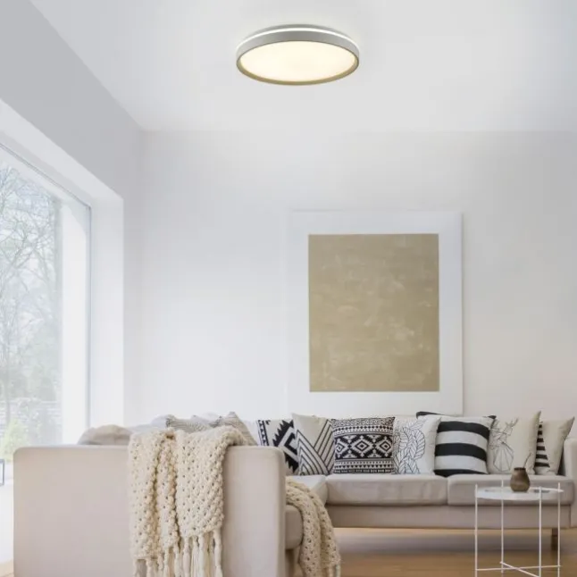 LED Deckenleuchte sandfarben, warmweiß - kaltweiß dimmbar