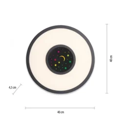 LED Deckenleuchte schwarz CCT RGB Fernbedienung dimmbar Memoryfunktion