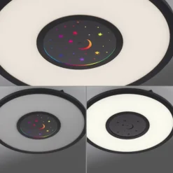 LED Deckenleuchte schwarz CCT RGB Fernbedienung dimmbar Memoryfunktion