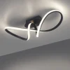 LED-Deckenleuchte, schwarz, dimmbar, IP20, Innenleuchte