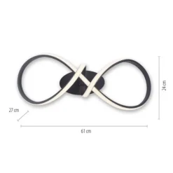 LED-Deckenleuchte, schwarz, dimmbar, IP20, Innenleuchte