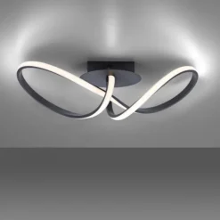 LED-Deckenleuchte, schwarz, dimmbar, IP20, Innenleuchte