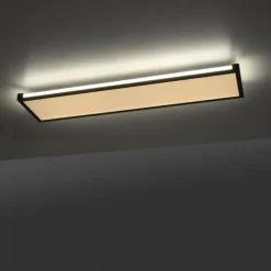 LED Deckenleuchte, schwarz, dimmbar, Fernbedienung, Memory