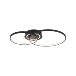 LED Deckenleuchte schwarz drehbar rund Lichtring getrennt schaltbar