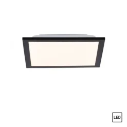 LED-Deckenleuchte, schwarz, eckig, flach, Innenleuchte