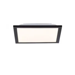 LED-Deckenleuchte, schwarz, eckig, flach, Innenleuchte