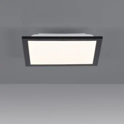 LED-Deckenleuchte, schwarz, eckig, flach, Innenleuchte