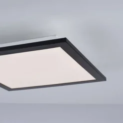 LED-Deckenleuchte, schwarz, eckig, flach, Innenleuchte
