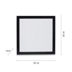 LED-Deckenleuchte, schwarz, eckig, flach, Innenleuchte