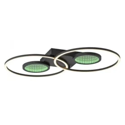 LED Deckenleuchte schwarz Effekte RGB Rainbow CCT dimmbar Fernbedienung