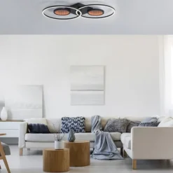LED Deckenleuchte schwarz Effekte RGB Rainbow CCT dimmbar Fernbedienung