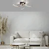 LED Deckenleuchte schwarz gold stufenlos dimmbar Memoryfunktion geschwungen