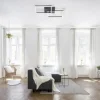 LED Deckenleuchte, schwarz, Lichtfarbensteuerung, Fernbedienung, dimmbar