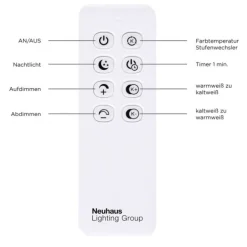 LED Deckenleuchte, schwarz, Lichtfarbensteuerung, Fernbedienung, dimmbar