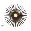 LED Deckenleuchte schwarz mit Bambusstäben modern Innenraumlampe