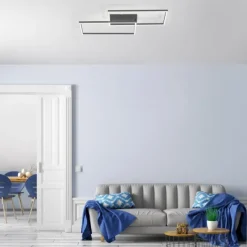 LED Deckenleuchte, schwarz, modern, Farbsteuerung, dimmbar, Fernbedienung